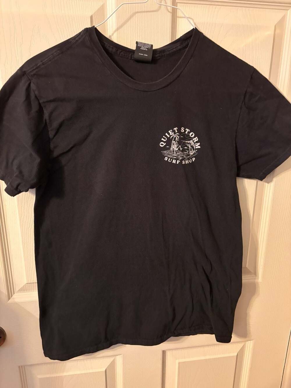 Hanes Perfect-T Quiet Storm Surf Shop Skeleton Marlin Graphic T-Shirt